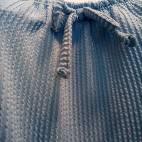 🎉Beautiful Soft Stretch Textured Blue Jumpsuit Size 16🎉 - Picture 7 of 11